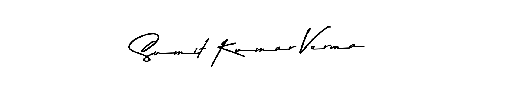 Create a beautiful signature design for name Sumit Kumar Verma. With this signature (Asem Kandis PERSONAL USE) fonts, you can make a handwritten signature for free. Sumit Kumar Verma signature style 9 images and pictures png