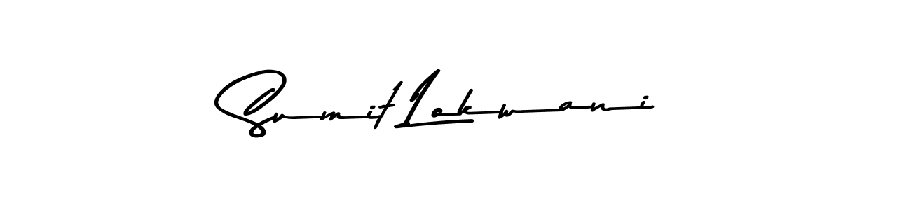 Design your own signature with our free online signature maker. With this signature software, you can create a handwritten (Asem Kandis PERSONAL USE) signature for name Sumit Lokwani. Sumit Lokwani signature style 9 images and pictures png