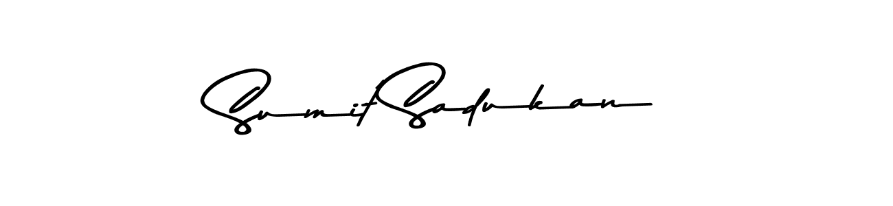 Sumit Sadukan stylish signature style. Best Handwritten Sign (Asem Kandis PERSONAL USE) for my name. Handwritten Signature Collection Ideas for my name Sumit Sadukan. Sumit Sadukan signature style 9 images and pictures png