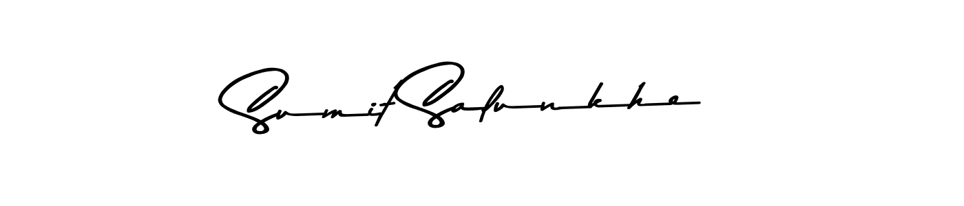 Also You can easily find your signature by using the search form. We will create Sumit Salunkhe name handwritten signature images for you free of cost using Asem Kandis PERSONAL USE sign style. Sumit Salunkhe signature style 9 images and pictures png