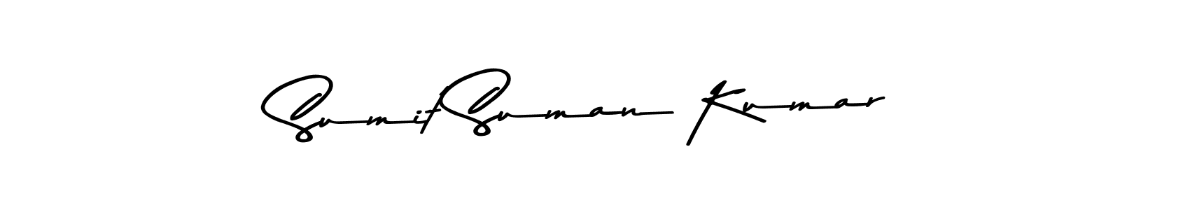 How to make Sumit Suman Kumar name signature. Use Asem Kandis PERSONAL USE style for creating short signs online. This is the latest handwritten sign. Sumit Suman Kumar signature style 9 images and pictures png
