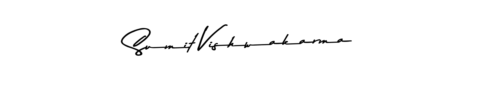 How to make Sumit Vishwakarma name signature. Use Asem Kandis PERSONAL USE style for creating short signs online. This is the latest handwritten sign. Sumit Vishwakarma signature style 9 images and pictures png