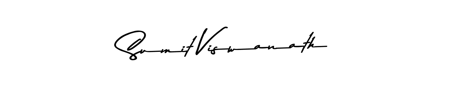 How to make Sumit Viswanath name signature. Use Asem Kandis PERSONAL USE style for creating short signs online. This is the latest handwritten sign. Sumit Viswanath signature style 9 images and pictures png