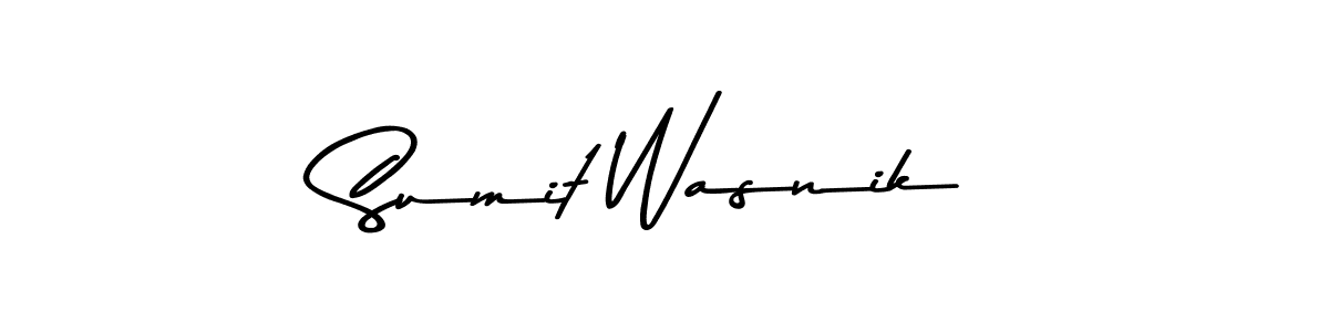 Design your own signature with our free online signature maker. With this signature software, you can create a handwritten (Asem Kandis PERSONAL USE) signature for name Sumit Wasnik. Sumit Wasnik signature style 9 images and pictures png
