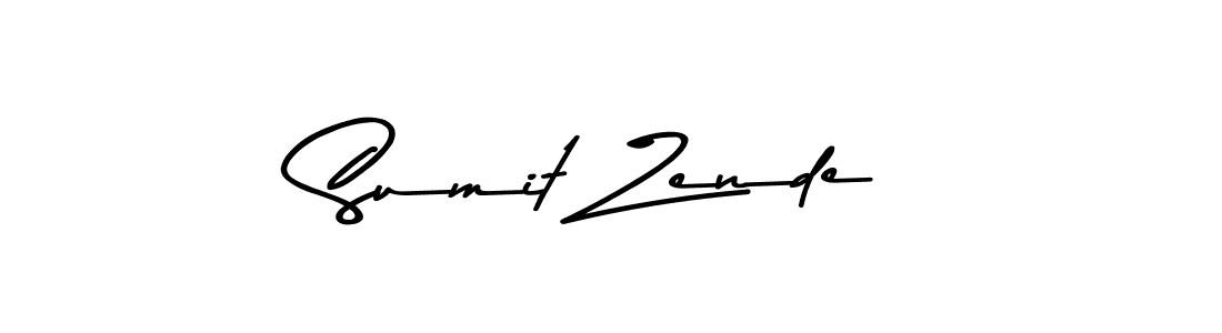 Make a beautiful signature design for name Sumit Zende. With this signature (Asem Kandis PERSONAL USE) style, you can create a handwritten signature for free. Sumit Zende signature style 9 images and pictures png