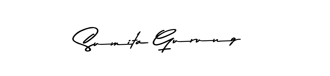 Design your own signature with our free online signature maker. With this signature software, you can create a handwritten (Asem Kandis PERSONAL USE) signature for name Sumita Gurung. Sumita Gurung signature style 9 images and pictures png