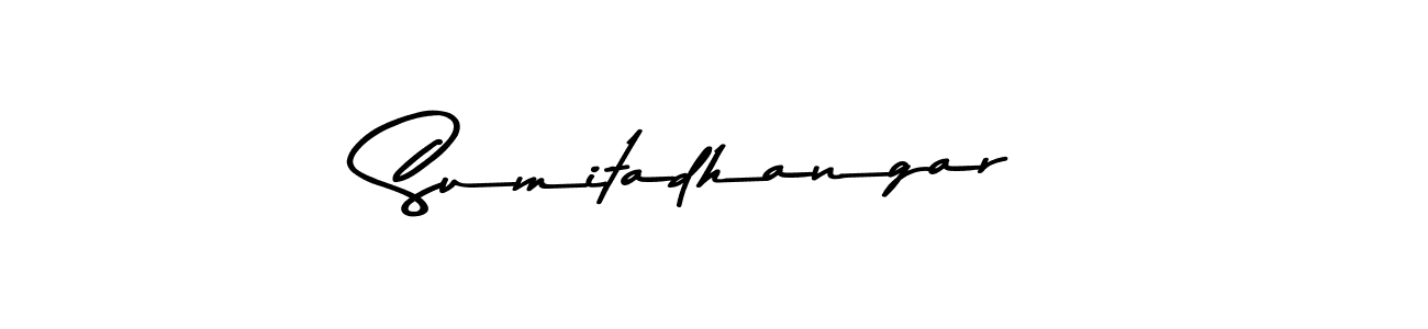 Make a beautiful signature design for name Sumitadhangar. With this signature (Asem Kandis PERSONAL USE) style, you can create a handwritten signature for free. Sumitadhangar signature style 9 images and pictures png