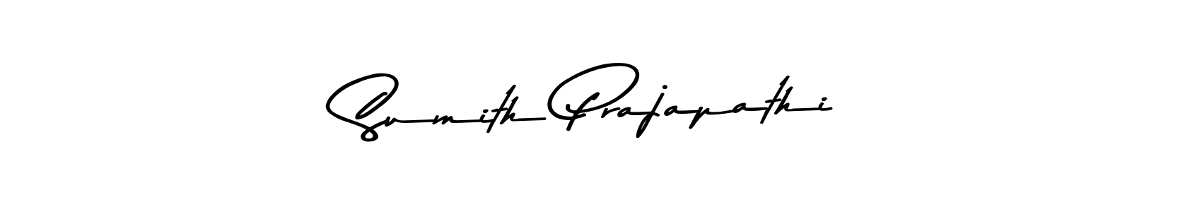 Create a beautiful signature design for name Sumith Prajapathi. With this signature (Asem Kandis PERSONAL USE) fonts, you can make a handwritten signature for free. Sumith Prajapathi signature style 9 images and pictures png