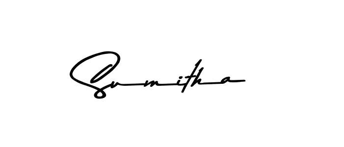 Design your own signature with our free online signature maker. With this signature software, you can create a handwritten (Asem Kandis PERSONAL USE) signature for name Sumitha. Sumitha signature style 9 images and pictures png