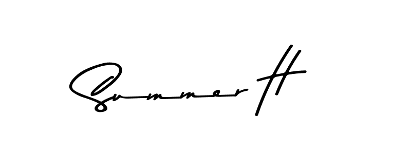 The best way (Asem Kandis PERSONAL USE) to make a short signature is to pick only two or three words in your name. The name Summer H include a total of six letters. For converting this name. Summer H signature style 9 images and pictures png