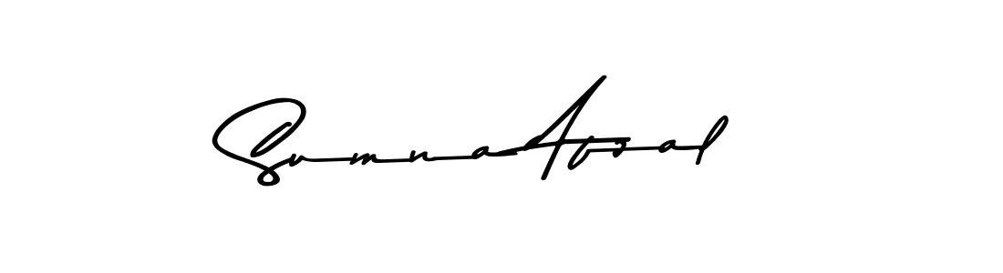 Make a beautiful signature design for name Sumna Afzal. Use this online signature maker to create a handwritten signature for free. Sumna Afzal signature style 9 images and pictures png