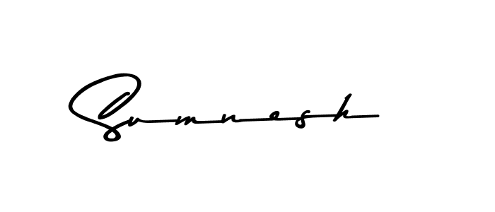 Use a signature maker to create a handwritten signature online. With this signature software, you can design (Asem Kandis PERSONAL USE) your own signature for name Sumnesh. Sumnesh signature style 9 images and pictures png
