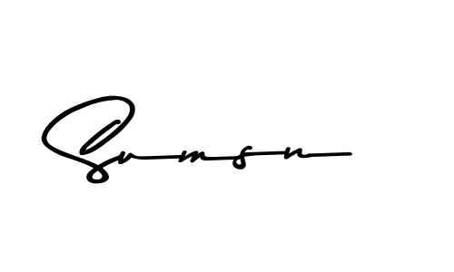 Create a beautiful signature design for name Sumsn. With this signature (Asem Kandis PERSONAL USE) fonts, you can make a handwritten signature for free. Sumsn signature style 9 images and pictures png