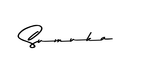 Create a beautiful signature design for name Sumuka. With this signature (Asem Kandis PERSONAL USE) fonts, you can make a handwritten signature for free. Sumuka signature style 9 images and pictures png