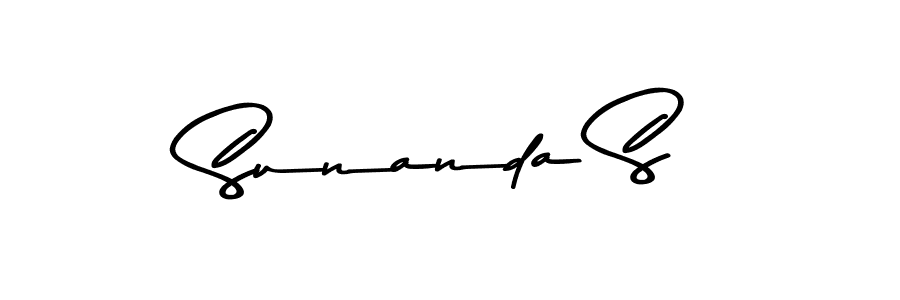 This is the best signature style for the Sunanda S name. Also you like these signature font (Asem Kandis PERSONAL USE). Mix name signature. Sunanda S signature style 9 images and pictures png