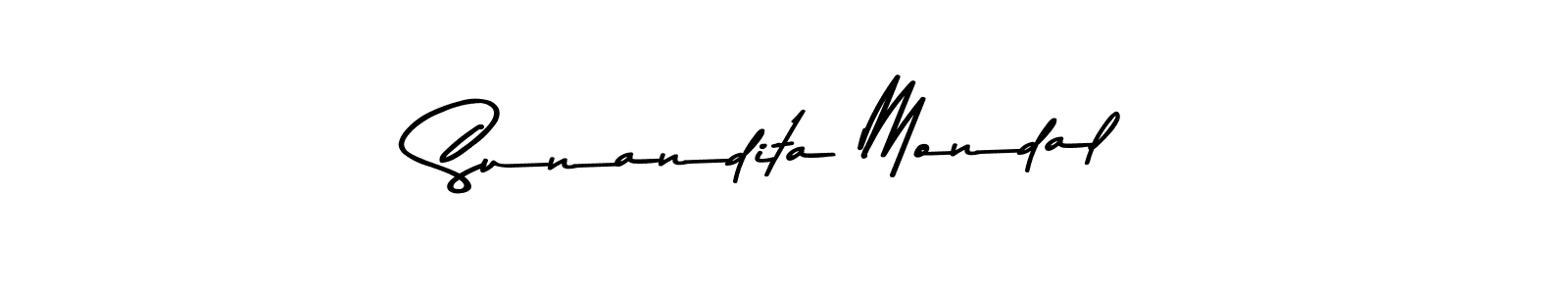 How to make Sunandita Mondal name signature. Use Asem Kandis PERSONAL USE style for creating short signs online. This is the latest handwritten sign. Sunandita Mondal signature style 9 images and pictures png