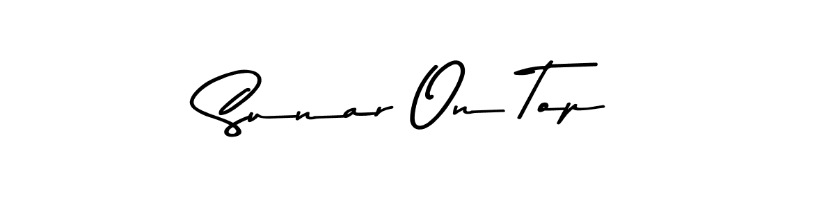 Asem Kandis PERSONAL USE is a professional signature style that is perfect for those who want to add a touch of class to their signature. It is also a great choice for those who want to make their signature more unique. Get Sunar On Top name to fancy signature for free. Sunar On Top signature style 9 images and pictures png