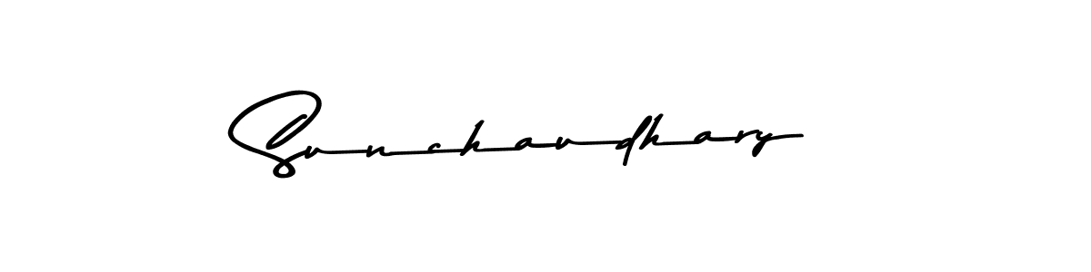 Make a beautiful signature design for name Sunchaudhary. With this signature (Asem Kandis PERSONAL USE) style, you can create a handwritten signature for free. Sunchaudhary signature style 9 images and pictures png