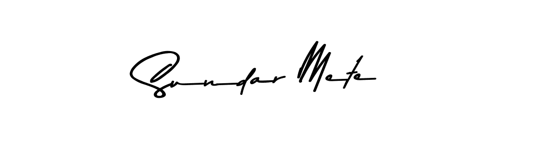 Design your own signature with our free online signature maker. With this signature software, you can create a handwritten (Asem Kandis PERSONAL USE) signature for name Sundar Mete. Sundar Mete signature style 9 images and pictures png