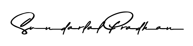 The Asem Kandis PERSONAL USE font transforms the name Sundarlal Pradhan into an executive sign with sharp precision and distinguished character. Sundarlal Pradhan signature style 9 images and pictures png