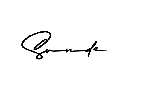 Use a signature maker to create a handwritten signature online. With this signature software, you can design (Asem Kandis PERSONAL USE) your own signature for name Sunde. Sunde signature style 9 images and pictures png