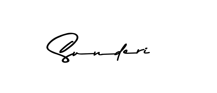 Use a signature maker to create a handwritten signature online. With this signature software, you can design (Asem Kandis PERSONAL USE) your own signature for name Sunderi. Sunderi signature style 9 images and pictures png