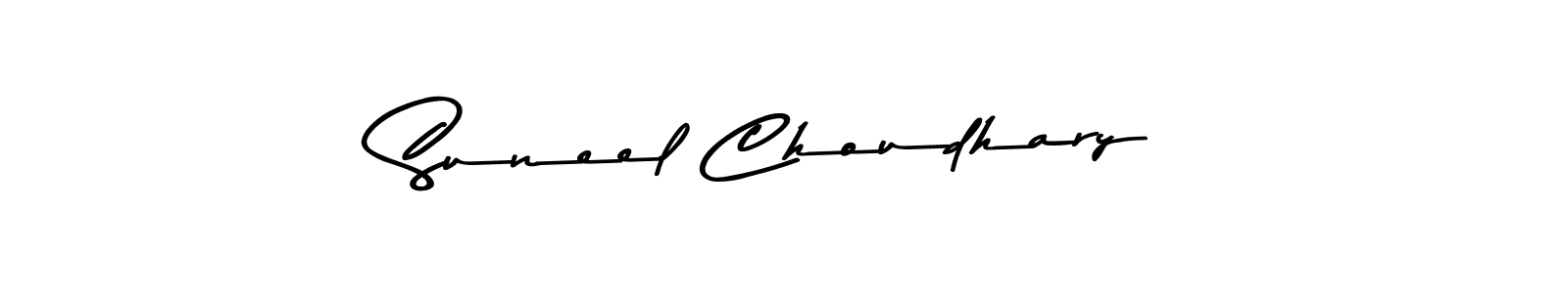 How to make Suneel Choudhary name signature. Use Asem Kandis PERSONAL USE style for creating short signs online. This is the latest handwritten sign. Suneel Choudhary signature style 9 images and pictures png