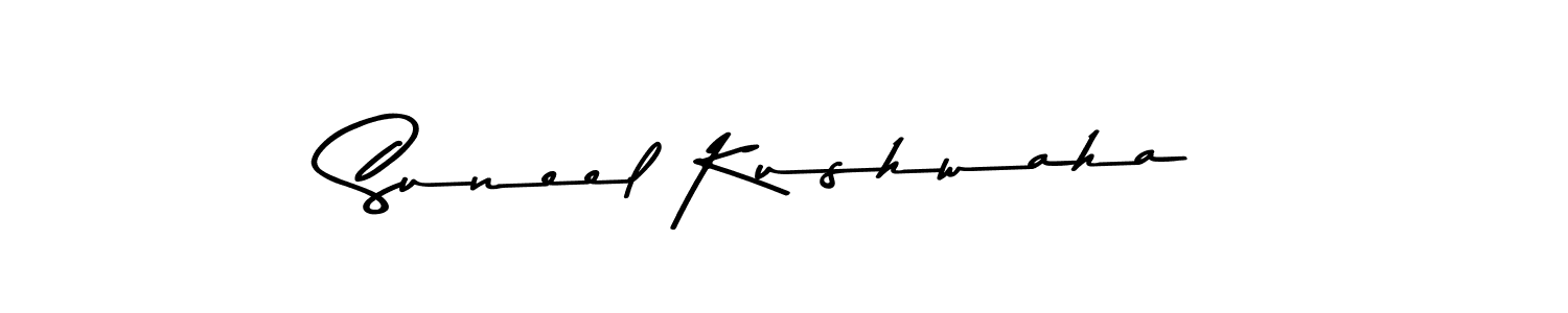Create a beautiful signature design for name Suneel Kushwaha. With this signature (Asem Kandis PERSONAL USE) fonts, you can make a handwritten signature for free. Suneel Kushwaha signature style 9 images and pictures png