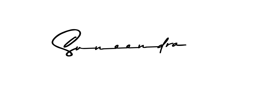 How to make Suneendra name signature. Use Asem Kandis PERSONAL USE style for creating short signs online. This is the latest handwritten sign. Suneendra signature style 9 images and pictures png