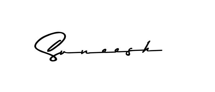 Use a signature maker to create a handwritten signature online. With this signature software, you can design (Asem Kandis PERSONAL USE) your own signature for name Suneesh. Suneesh signature style 9 images and pictures png