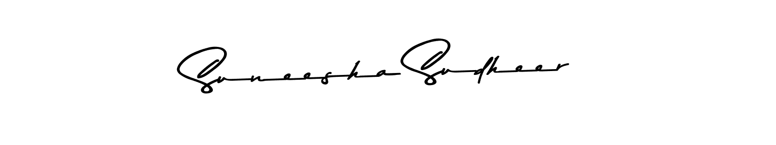 This is the best signature style for the Suneesha Sudheer name. Also you like these signature font (Asem Kandis PERSONAL USE). Mix name signature. Suneesha Sudheer signature style 9 images and pictures png