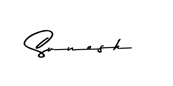 Sunesh stylish signature style. Best Handwritten Sign (Asem Kandis PERSONAL USE) for my name. Handwritten Signature Collection Ideas for my name Sunesh. Sunesh signature style 9 images and pictures png