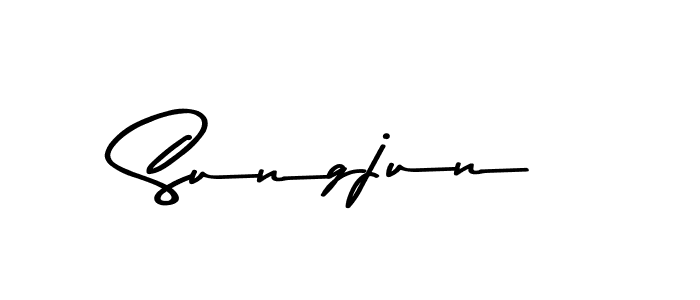 Make a beautiful signature design for name Sungjun. With this signature (Asem Kandis PERSONAL USE) style, you can create a handwritten signature for free. Sungjun signature style 9 images and pictures png