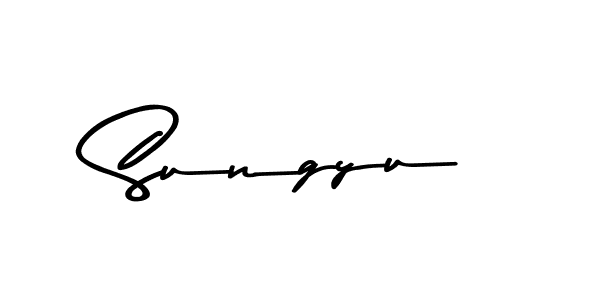 How to make Sungyu name signature. Use Asem Kandis PERSONAL USE style for creating short signs online. This is the latest handwritten sign. Sungyu signature style 9 images and pictures png