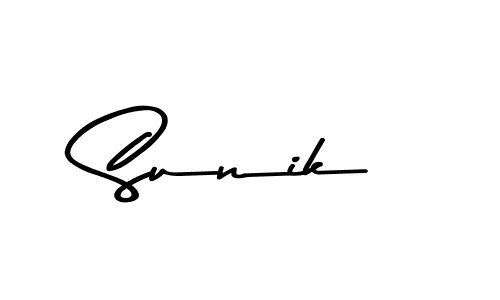 Make a beautiful signature design for name Sunik. Use this online signature maker to create a handwritten signature for free. Sunik signature style 9 images and pictures png