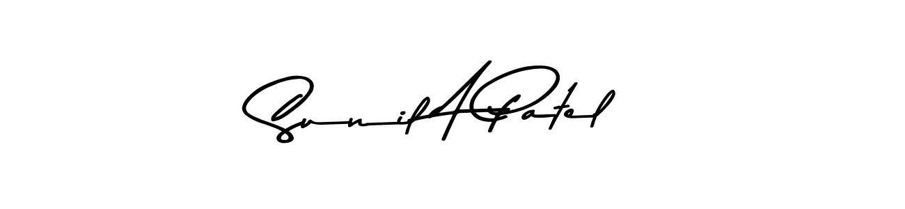 You should practise on your own different ways (Asem Kandis PERSONAL USE) to write your name (Sunil A Patel) in signature. don't let someone else do it for you. Sunil A Patel signature style 9 images and pictures png