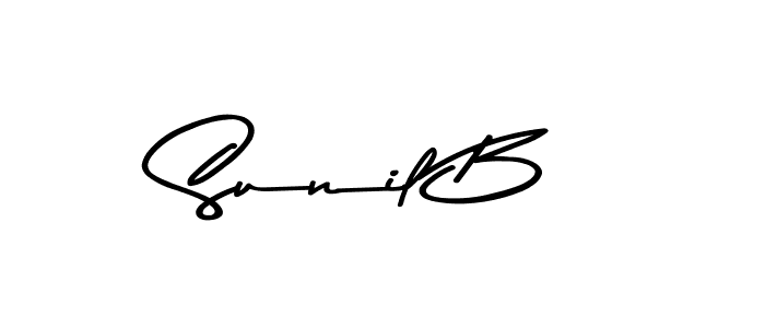 Use a signature maker to create a handwritten signature online. With this signature software, you can design (Asem Kandis PERSONAL USE) your own signature for name Sunil B. Sunil B signature style 9 images and pictures png
