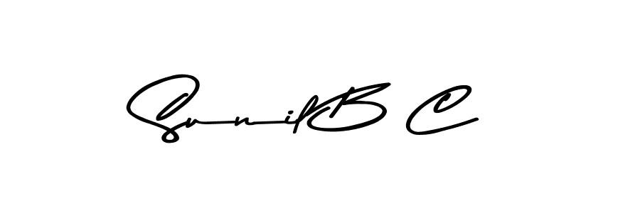 if you are searching for the best signature style for your name Sunil B C. so please give up your signature search. here we have designed multiple signature styles  using Asem Kandis PERSONAL USE. Sunil B C signature style 9 images and pictures png