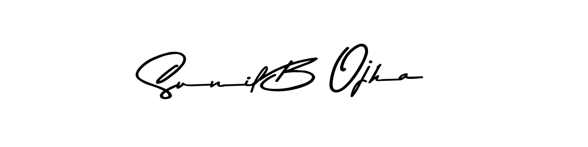 You should practise on your own different ways (Asem Kandis PERSONAL USE) to write your name (Sunil B Ojha) in signature. don't let someone else do it for you. Sunil B Ojha signature style 9 images and pictures png