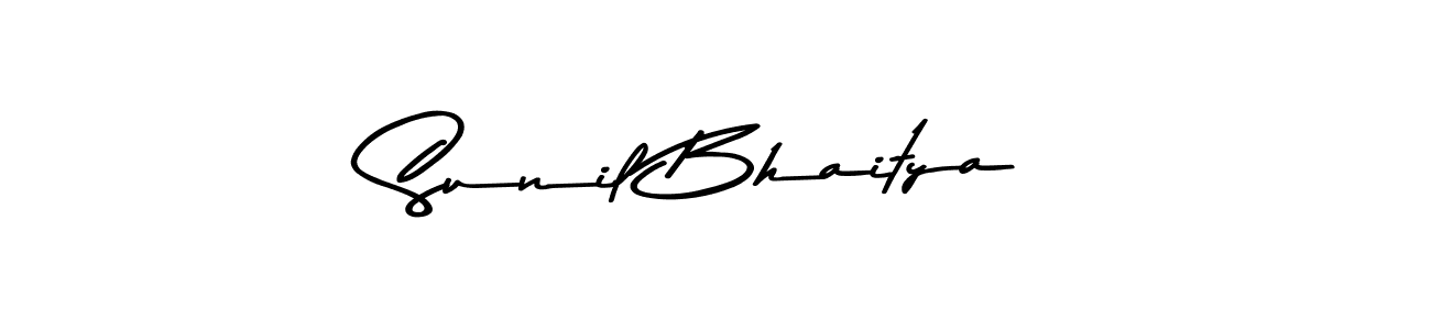 Use a signature maker to create a handwritten signature online. With this signature software, you can design (Asem Kandis PERSONAL USE) your own signature for name Sunil Bhaitya. Sunil Bhaitya signature style 9 images and pictures png