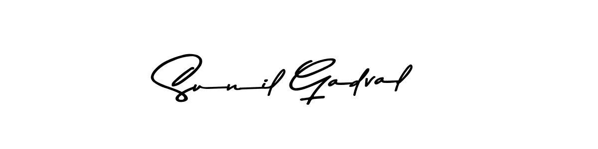 Design your own signature with our free online signature maker. With this signature software, you can create a handwritten (Asem Kandis PERSONAL USE) signature for name Sunil Gadval. Sunil Gadval signature style 9 images and pictures png