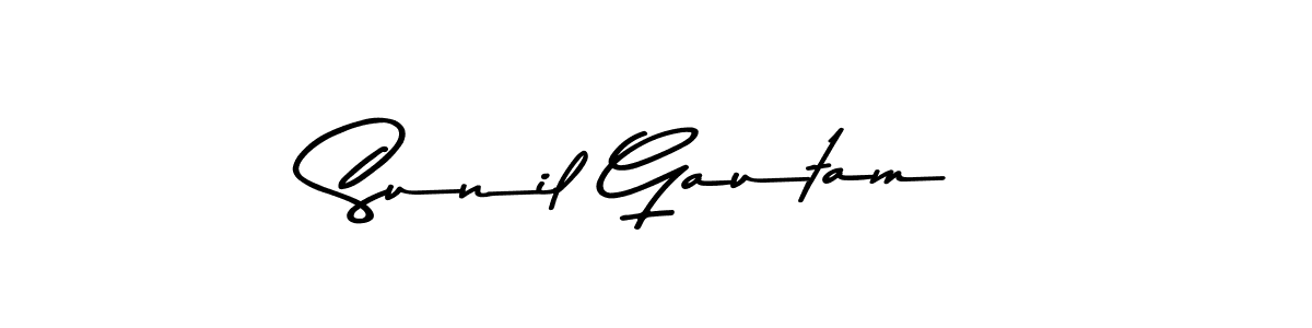 Make a beautiful signature design for name Sunil Gautam. With this signature (Asem Kandis PERSONAL USE) style, you can create a handwritten signature for free. Sunil Gautam signature style 9 images and pictures png