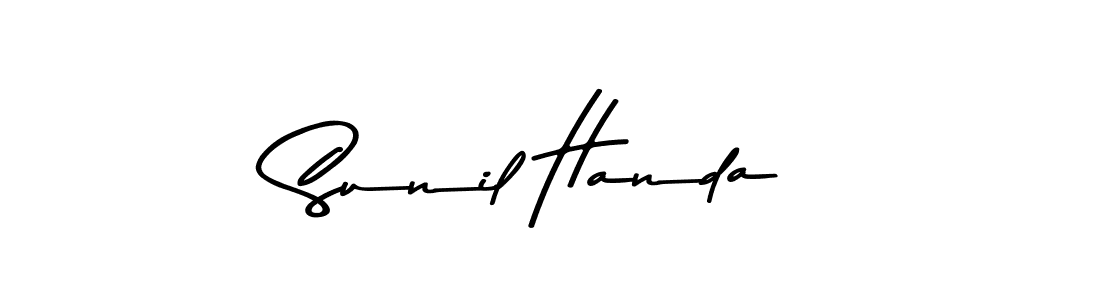 Make a beautiful signature design for name Sunil Handa. With this signature (Asem Kandis PERSONAL USE) style, you can create a handwritten signature for free. Sunil Handa signature style 9 images and pictures png