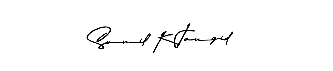 Use a signature maker to create a handwritten signature online. With this signature software, you can design (Asem Kandis PERSONAL USE) your own signature for name Sunil K Jangid. Sunil K Jangid signature style 9 images and pictures png