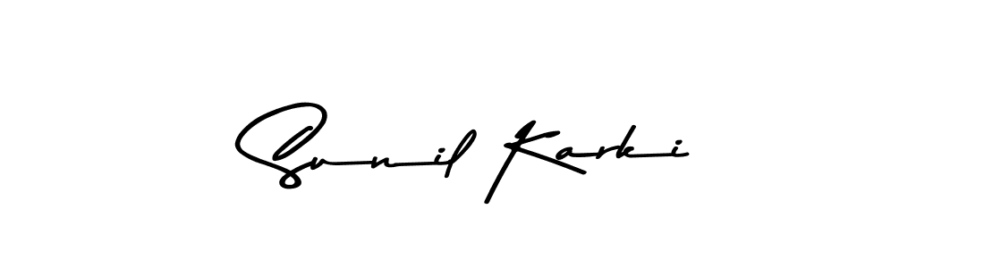 Make a beautiful signature design for name Sunil Karki. With this signature (Asem Kandis PERSONAL USE) style, you can create a handwritten signature for free. Sunil Karki signature style 9 images and pictures png