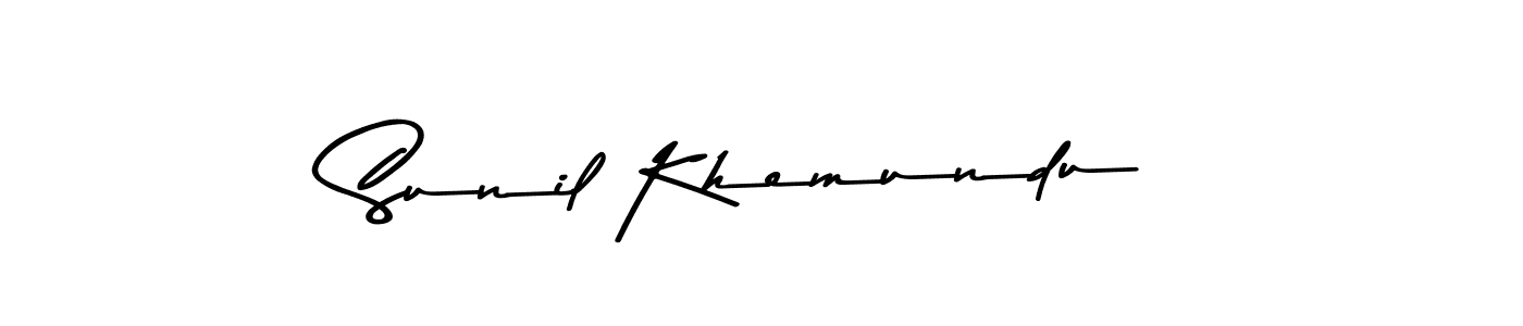 if you are searching for the best signature style for your name Sunil Khemundu. so please give up your signature search. here we have designed multiple signature styles  using Asem Kandis PERSONAL USE. Sunil Khemundu signature style 9 images and pictures png