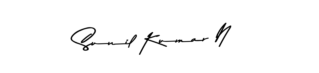 You should practise on your own different ways (Asem Kandis PERSONAL USE) to write your name (Sunil Kumar N) in signature. don't let someone else do it for you. Sunil Kumar N signature style 9 images and pictures png