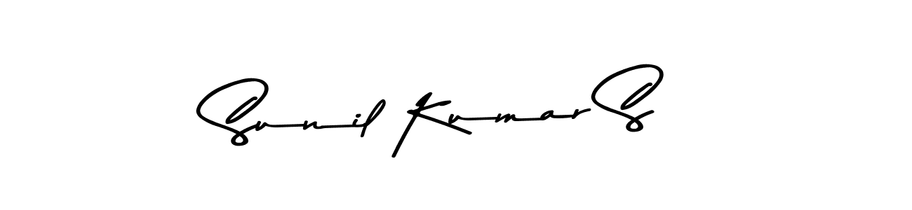 Create a beautiful signature design for name Sunil Kumar S. With this signature (Asem Kandis PERSONAL USE) fonts, you can make a handwritten signature for free. Sunil Kumar S signature style 9 images and pictures png