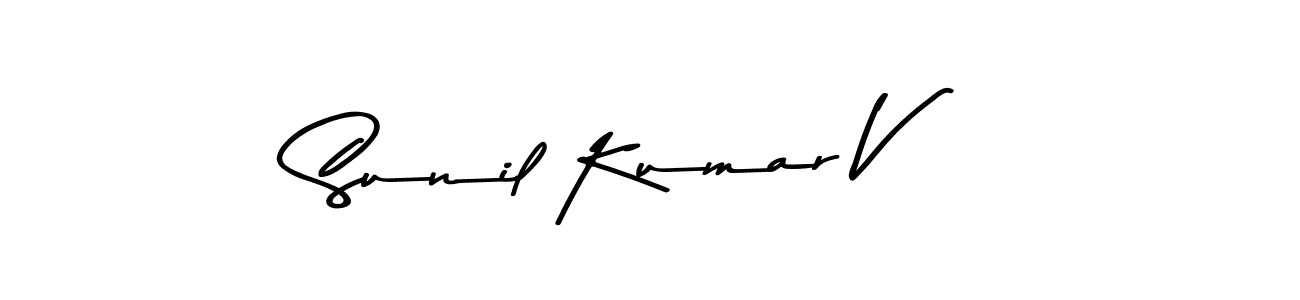 How to make Sunil Kumar V signature? Asem Kandis PERSONAL USE is a professional autograph style. Create handwritten signature for Sunil Kumar V name. Sunil Kumar V signature style 9 images and pictures png