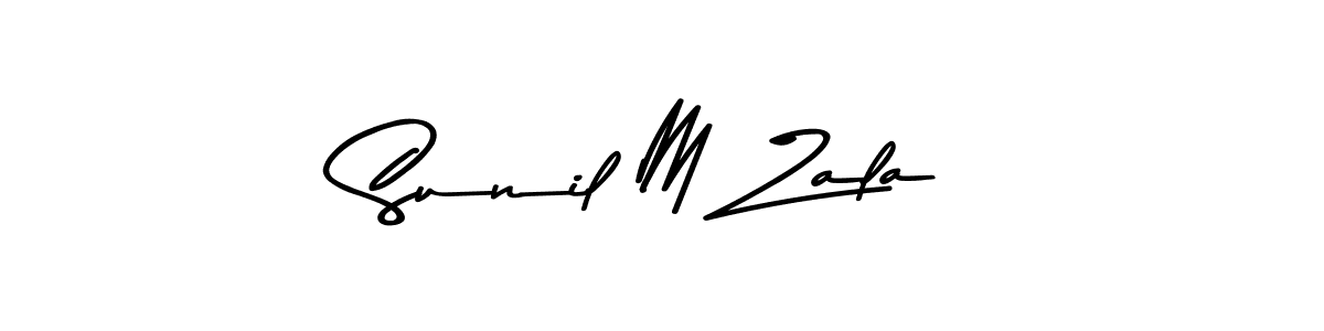 Also You can easily find your signature by using the search form. We will create Sunil M Zala name handwritten signature images for you free of cost using Asem Kandis PERSONAL USE sign style. Sunil M Zala signature style 9 images and pictures png